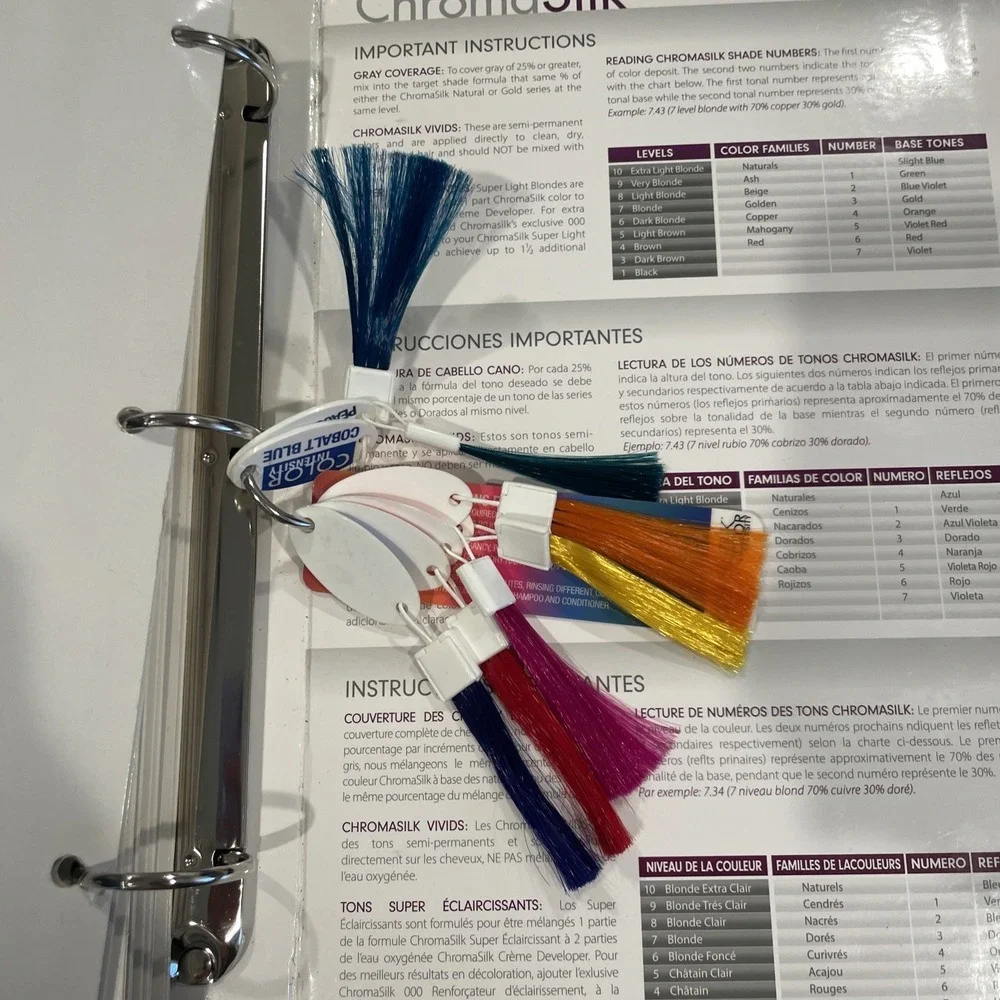 Pravana ChromaSilk Collection Swatch Book Sample Colors Complete in Binder
